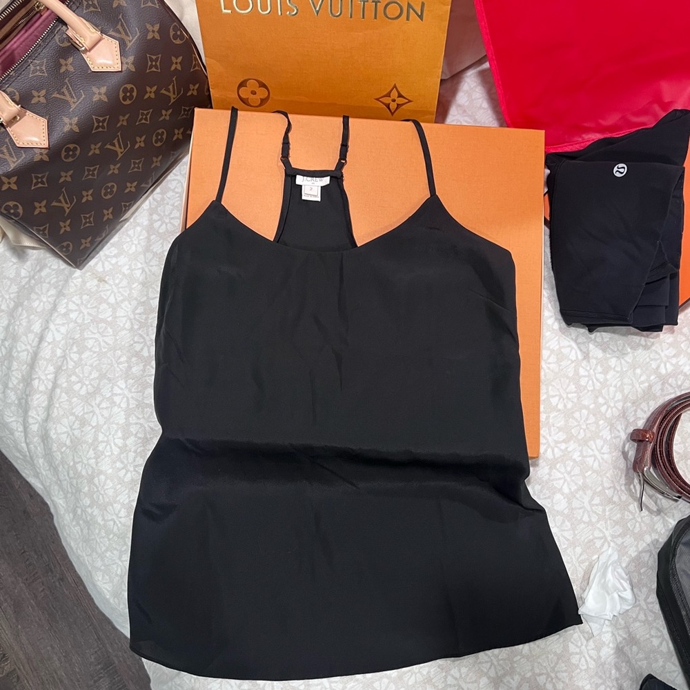 J crew black tank